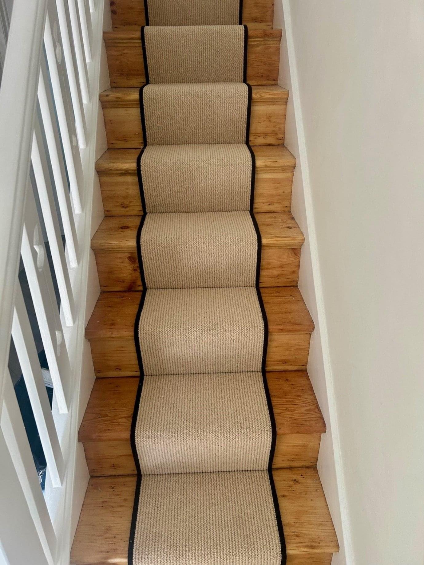 Staircase carpet installation Bristol UK
