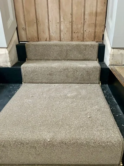 Plush carpet installation in Bristol house