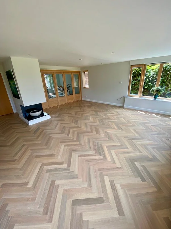 Wood-effect LVT flooring installed in a Bristol home